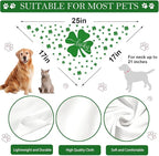St. Patrick's Day Dog Bandana, 2 Pack Adjustable Holiday Party Pets Saint Patrick Day Bandana Triangle Bibs Lucky Cat Scarf Set