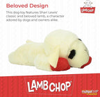 Multipet Lamb Chop Dog Plush Toy - Squeaky Toy for All Dogs - Extra Soft Plush - Stuffed Animal for Cuddling & Playing - Jumbo (24", Cream)