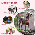 BARKLESS Sturdy No Pull Head Collar for Medium Large Dogs, Gentle Reflective Head Halter with Safety Link, Adjustable Nylon Dog Training Muzzle Leash for Walking Control (Hot Pink, XL)