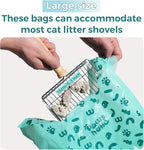 Cat Litter Disposal Bags and Dog Poop Bags with Handle,Cornstarch Based Extra Thick and Guaranteed Leak Proof Poop bags for Kitty and Doggy(360 Count 1.1 Gallon,Lavender Scent)