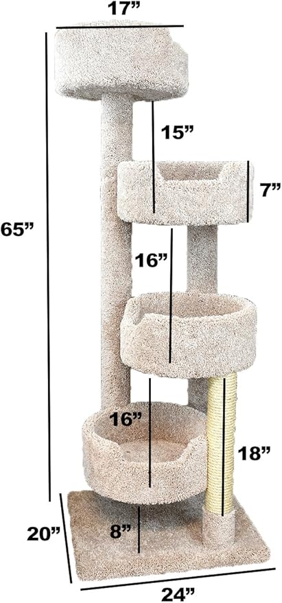 New Cat Condos 190209-Brown Cat Tree, Brown