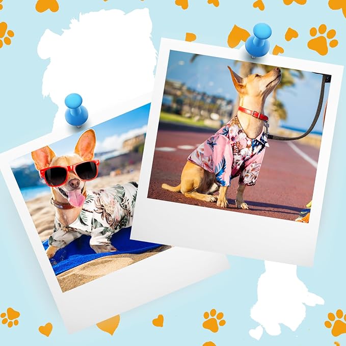 Weewooday 4 Pieces Small Pet Summer T-Shirts Hawaii Style Floral Pet Dog Shirt Breathable Cool Clothes Beach Seaside Puppy Sweatshirt for Puppy(Floral Style,Large)