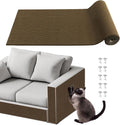 Cat Scratch Furniture Protector for Couch, Wall & Door Guard, Trimmable Self-Adhesive Scratch Pad, DIY Climbing Mat, Deterrent, Scratching Post Replacement (118''x15.8'', Brown)