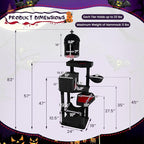 Tangkula Gothic Cat Tree, 83 Inch Tall Cat Tower with Sisal Covered Scratching Posts, 2 Coffin Beds, 2 Cat Condos, Hammock, Basket Bed, Halloween Pet Furniture, Black Goth Cat Tree for Indoor Cats
