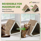 House Cat Scratcher Lounger, Reversible Scratcher, Durable & Long-Lasting, Cat Cardboard Scratcher, Large Cat Scratching Pad, Scratching Board, Scratch Pad for Indoor Cats, White