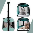 Small Animal Travel, Carrier for Hedgehog Rat Parrot Bird Guinea Pig, Lizards Carrier, Soft Sided Travel Carrier Portable Guinea Pig Up to 10 Lbs (15 * 10 * 10, Green)