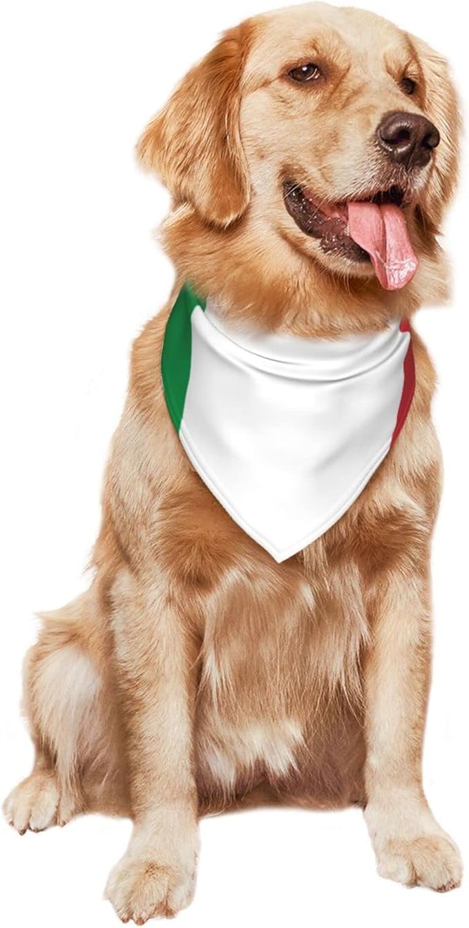 Dog Bandanas Italian Flag Pet Bandana Scarf Triangle Bibs Kerchief Accessories for Dogs Cats