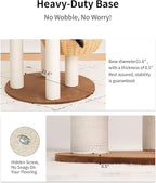 Modern Cat Tree for Large Cat, Wood Cat Tower Heavy Duty with Scratch Post for Indoor Big Cats (133cm (Particle Board))