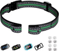 Aikko Nylon Collar Replacement Strap with Heavy-Duty Buckle, Reflective Dog Tracker Receiver Band, Durable Adjustable E Collar Systems Belt for Small Medium Large Dogs, Green