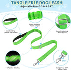 Lukovee Soft Padded Small Dog Harness (X-Small, Green) with 4ft Lightweight Leash, Adjustable Reflective Vest for Walking, Running, Hiking, Training