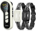 Delupet Dog Shock Collar 2 Dogs- 4500FT Dual-Direct Dog Training Collars with Remote for Small Medium Large Dog, IPX8 Waterproof Rechargeable E-Collar with Beep(1-8), Vibration(1-3), Shock(0-99), Grey