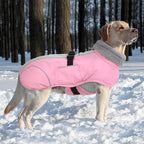Queenmore Dog Jackets for Large Dogs, Fleece Dog Coats, Windproof Winter Large Breeds Jacket Winter, Reflective Pet Jackets, Pink, XXXL