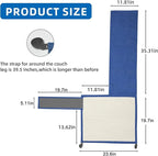 Cat Scratch Furniture Protector with Natural Sisal for Protecting Couch Sofa Chair Furniture,Couch Corner Protectors for Cats 23.6" W*19.7" H (Dark Blue, Left Hand)