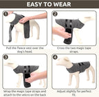 Queenmore XL Dog Sweaters, Soft Fleece Vest Pullover Dog Jacket with Leash Hole, Warm Winter Dogs Clothes Cold Weather Doggy Dachshund Sweater for Large Dogs Cats Boy or Girl (Cationic Gray, XL)