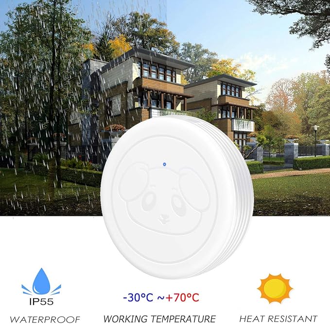 EverNary Dog Door Bell, Dog Door Bell for Potty Training, Dog Bells to Go Outside,Dog Door Bell for Dogs to Ring to Go Outside,Bells for Dog Training (2 Receiver 2 Transmitters, White)