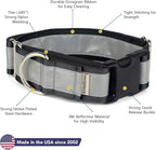 If It Barks - 1.5" Reflective Martingale Collar with Quick Snap Buckle for Dogs - Adjustable - Made in USA - Strong, Durable, and Comfy - Ideal for Training - Fits Most Breeds - Small, Black