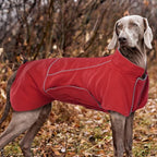 MIGOHI Dog Waterproof Jacket,Medium Dog Coat,Warm Dog Fleece Jacket for Hiking Camping,Fleece Vest for Dogs,Schnauzer,Jack Russell Terrier,French Bulldog,Winter Jackets for Medium Boys Girls,M,Red