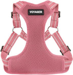 Best Pet Supplies Voyager Adjustable Step-in Flex Breathable Mesh Dog Harness for Small Medium Large Dogs (Pink), L