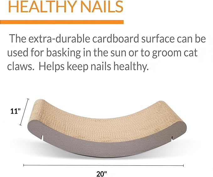 Wavy Window Cat Scratcher Cradle Refill, Durable Cardboard Kitty Sill Pad (Frame Not Included), Space-Saving，11"x 20"x 2"