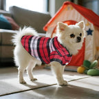 3 Pcs Dog Clothes Plaid Shirt Puppy Clothes Button Up Cat Shirt for Small Pet Dogs Cat Christmas Costume (Medium)