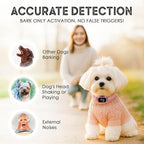 Tiny Bark Collar for Small Dogs 5-15 lbs and Puppies - No Shock Anti Barking Collar - Rechargeable Smart Collar for Dog Training with 7 Sensitivity Levels and 3 Beep&Vibration Modes (Pure Pink)