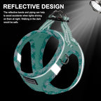 Mercano Soft Mesh Dog Harness and Leash Set, No-Chock Step-in Reflective Breathable Lightweight Easy Walk Vest Harnesses with Safety Buckle for Small Dogs, Cats (Light Green, L)