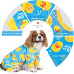 KYEESE Dog Pajamas Comfy Dog Pajamas Large Sized Dogs Velvet Pet Jammies Coat Blue Floating Duck Pets Onesie Comfy Dogs Clothes Stretchy Pets Pjs Boy Girl Clothes Soft Pet Onesie Costume, XXX-Large
