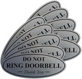 All Quality Oval DO NOT Ring DOORBELL Thank You Sign - Silver Medium 10 Pack