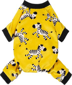 Fitwarm Zebra Dog Fleece Pajamas, Funny Winter Clothes for Small Dogs Boy Girl, Cozy Pet Onesie, Yellow, Black, White, XS