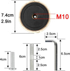 4 Pcs 2.9in 7.4cm Diameter Cat Tree Scratching Post Replacement Sisal Pole (M10, 11.8in/30cm)
