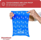 Downtown Pet Supply Poop Bags for Dogs with Dispenser, 1000 Count - Leak-Proof Dog Waste Bags and Bone-Shaped Dog Poop Bags Holder for Leash - Rainbow with Paw Prints, 12.5" x 8.5"