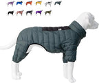 Lovelonglong Dog Coat - Warm Jacket, 4 Legs Covered Waterproof Windproof Reflective Dog Vest, Zippered Adjustable Outdoor Snow Jacket for Small to XXXXL Dogs, ArmyGreen