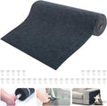 Large Cat Scratching Mat, 118"x15.8" Self-Adhesive Cat Scratch Furniture Protector, Trimmable DIY Cat Wall Climbing Carpet, Cat Couch Protector, Cat Scratching Pad Replacement (Dark Gray, 30 Nails)