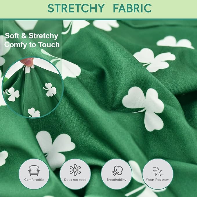 Vehomy 2-Pack St.Patrick's Day Dog Pajamas Clover Rainbow Pet Jumpsuits Puppy Pjs Lucky Shamrock Dog Onesie St Patricks Dog Jammies Costume Outfit Clothes for Small Medium Large Dogs XXL