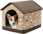 Jiupety Dog House Indoor, XL Size Indoor Dog House for Medium and Large Dog, Warm Cave Sleeping Nest Bed for Cats and Dogs, Brown