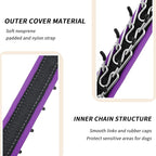 Martingale No Pull Dog Collar for Large Medium Small Dogs, Heavy Duty Nylon Reflective Adjustable Anti Pull Slip Collar with Buckle for Training Walking S Black Purple