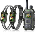 BLACKDOG Military Dog Shock Collar 2 Dogs (5-150lbs) - 4200ft Dog Training Collar with Remote, 4 Training Modes, Flashlight&Strobe, 90-Day Battery, IP67 Waterproof Dog E Collar for All Breeds (Green)