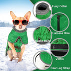 Fragralley Dog Winter Coat, Waterproof Windproof Reflective Fleece Jacket with Harness Hole, Warm Snow Vest for Small Medium Large Dogs, Ideal Gifts