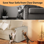 Couch Protector from Cat Claws - Color Matched Cat Scratch Pad for Both Side Arm,Couch Cover for Cats with Expanded Coverage Sisal Area, Universal Fit and No Left/Right Needed (Beige)