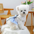 Furbabycare® Elegant Sweet Fashion Puppy Dog Blingbling Princess Skirt Pet Dog Lace Cake Camisole Tutu Dress J-Blue X-Small