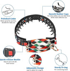 Mayerzon Martingale Dog Prong Collar for Pulling, Personalized Vintage Slip Pinch Collar with Buckle for Large Medium Small Dogs for Walking Training and Festivals(M, Pop Art)