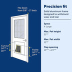 PetSafe Freedom Aluminum Dog and Cat Door - Durable Frame - Small, Medium, Large, X-Large