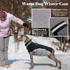 Lelepet Dog Coat Warm Dog Winter Coat Waterproof Dogs Jacket with Harness Built in Reflective Pet Fleece Vest Zip-Up Cold Weather Coats for Medium Dogs Turtleneck & Windproof Coats Dachshund Black M