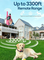 Dog Training Collar with Remote - 3300ft Long Range, IPX7 Waterproof, Rechargeable E-Collar with 4 Training Modes & Security Lock for Small, Medium and Large Dogs (Hot Pink)