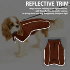 Fragralley Dog Coat Large, Waterproof Dog Jacket with Warm Fleece Lining, Adjustable Reflective Dogs Winter Coat, Turtleneck Pet Coats for Cold Weather (Orange XXXL)