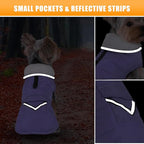 iBuddy Dog Winter Coat for Extra Small Dogs, Easy on XS Dog Snow Jacket Velcro Waterproof Pet Puffer Clothes with Harness Hole Adjustable Reflective Quilted Dog Cold Weather Vest for Girl 8-12 Pounds