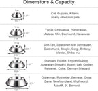 Stainless Steel Dog Bowls, Food and Water Non Slip Anti Skid Stackable Pet Puppy Dishes for Small, Medium and Large Dogs (2 Pack)