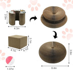 Andiker Magic Organ Cat Scratching Board, Corrugated Paper Cat Scratcher with Jingly Ball for Playing Scratching Paws, Foldable Grinding Cat Toys for Indoor Cats (Animal)