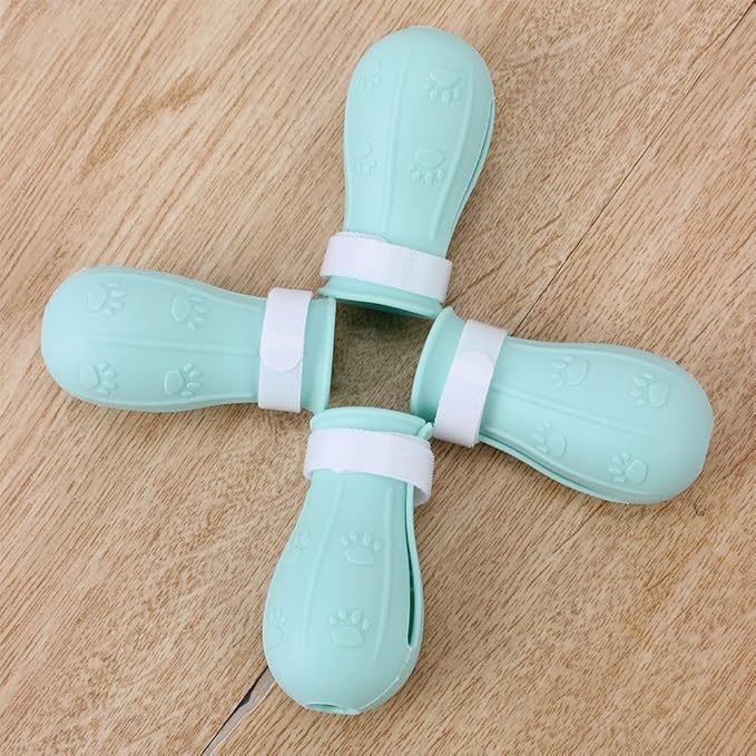 Gigicloud 4 Pcs Anti-Scratch Cat Foot Cover, Adjustable Prickly Anti-Off Silicone Cat Paw Protector Shoes Multifunctional Cat Foot Shoes Pet Washing Claw Foot Cover for Bathing Shaving Grooming