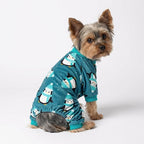 Fitwarm Cute Penguin Dog Pajamas, Dog Winter Clothes for Small Dogs Girl Boy, Cozy Dog Onesie, Soft Pet Jammies, Doggy Apparel, Teal Blue, XXL